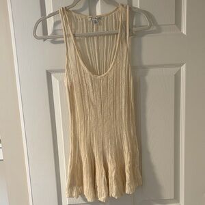 American Eagle Outfitters Beige Knit Tank Top